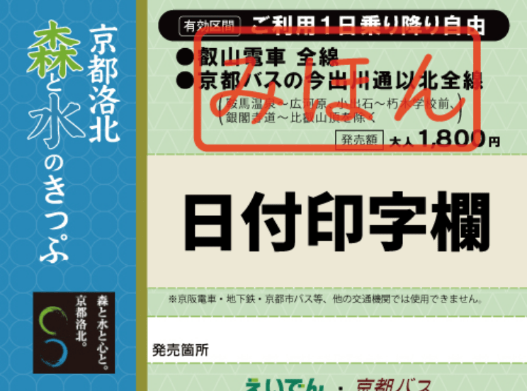 京都洛北・森と水のきっぷ